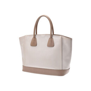 Prada Gray Brown Bag Saffiano Tote Greige